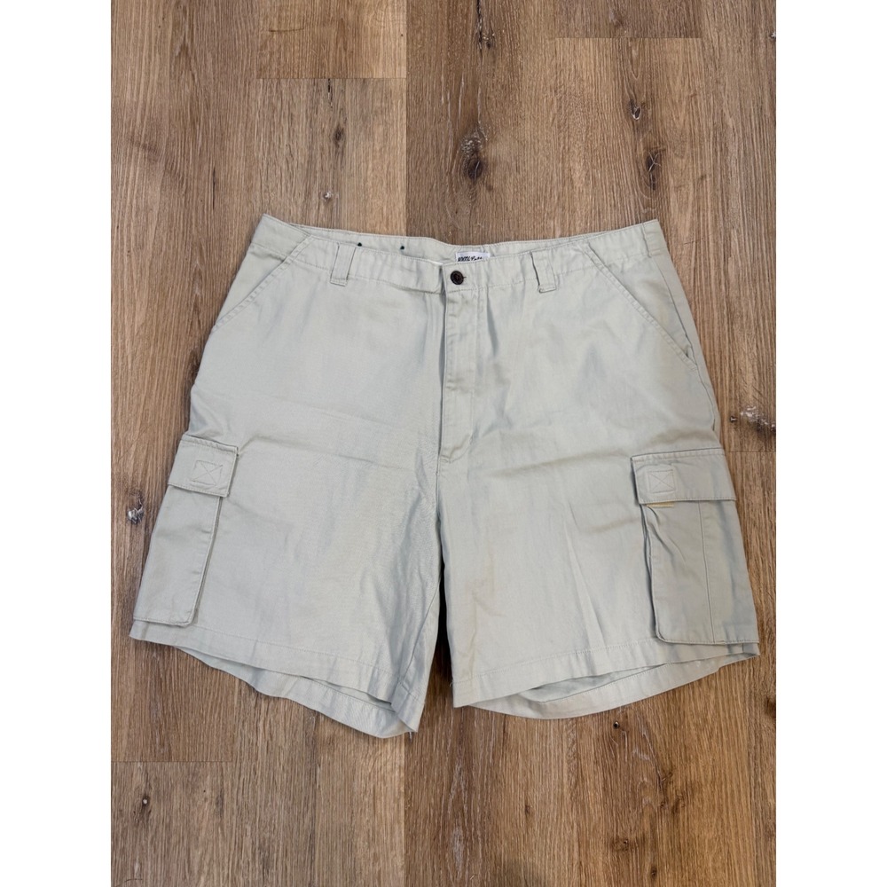 Bert Pulitzer Mens Khaki Cotton Cargo Shorts Size 38‎ Tan Collector's Edition